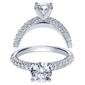 Taryn 14k White Gold Round Straight Engagement Ring TE4017W44JJ
