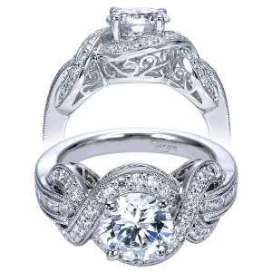 Taryn 14k White Gold Round Halo Engagement Ring TE5475W44JJ