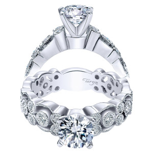 Taryn 14k White Gold Round Straight Engagement Ring TE5654W44JJ