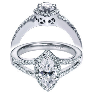 Taryn 14k White Gold Marquise Halo Engagement Ring TE5878W44JJ