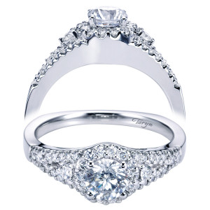 Taryn 14k White Gold Round Halo Engagement Ring TE6544W44JJ