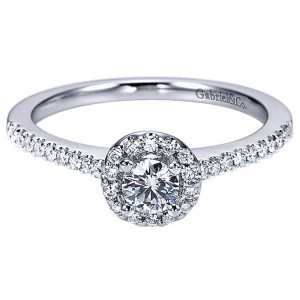 Gabriel 14 Karat Round Halo Engagement Ring ER6555W44JJ