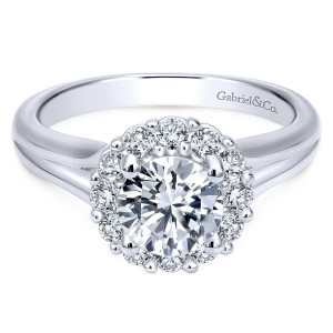 Gabriel - Emmylou 14 Karat Round Halo Engagement Ring ER6941W44JJ