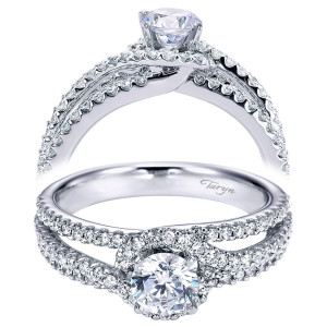 Taryn 14k White Gold Round Bypass Engagement Ring TE6949W44JJ