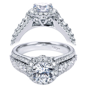 Taryn 14k White Gold Round Halo Engagement Ring TE6987W44JJ