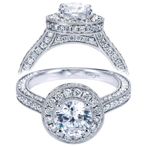 Taryn 14k White Gold Round Halo Engagement Ring TE7258W44JJ