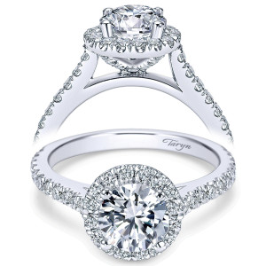 Taryn 14k White Gold Round Halo Engagement Ring TE7259W44JJ
