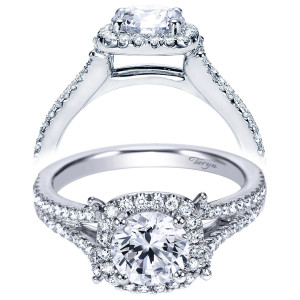Taryn 14k White Gold Round Halo Engagement Ring TE7272W44JJ
