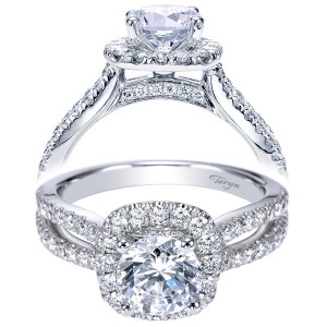 Taryn 14k White Gold Round Halo Engagement Ring TE7487W44JJ