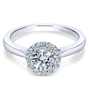 Gabriel - Lana 14 Karat Round Halo Engagement Ring ER7497W44JJ