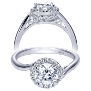 Taryn 14k White Gold Round Halo Engagement Ring TE7822W44JJ