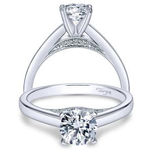 Taryn 14k White Gold Round Solitaire Engagement Ring TE8034W44JJ