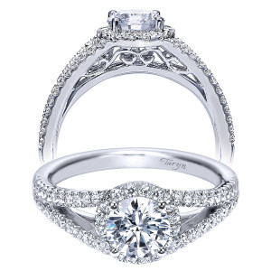 Taryn 14k White Gold Round Halo Engagement Ring TE8055W44JJ