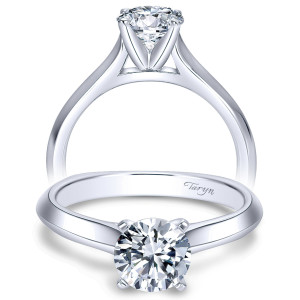 Taryn 14k White Gold Round Solitaire Engagement Ring TE8177W4JJJ