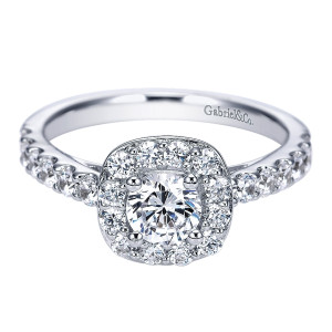 Gabriel - Skylar 14 Karat Round Halo Engagement Ring ER8266W44JJ