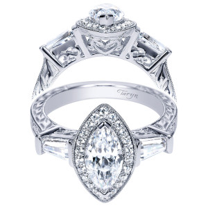 Taryn 14k White Gold Marquise Halo Engagement Ring TE8811W44JJ