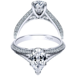 Taryn 14k White Gold Pear Shape Split Shank Engagement Ring TE8927W44JJ