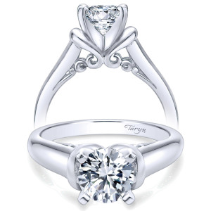 Taryn 14k White Gold Round Solitaire Engagement Ring TE9025W4JJJ