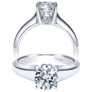 Taryn 14k White Gold Round Solitaire Engagement Ring TE9031W44JJ