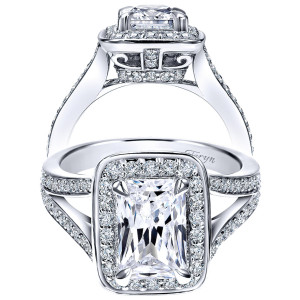 Taryn 14k White Gold Round Halo Engagement Ring TE9079W44JJ