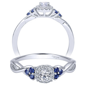 Taryn 14k White Gold Round Halo Engagement Ring TE911590R0W44SA