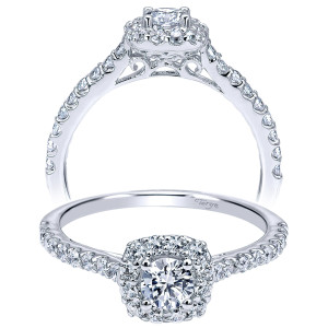 Taryn 14k White Gold Round Halo Engagement Ring TE911601R1W44JJ