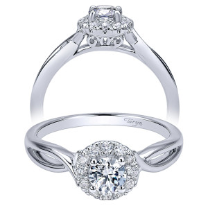 Taryn 14k White Gold Round Halo Engagement Ring TE911778R0W44JJ