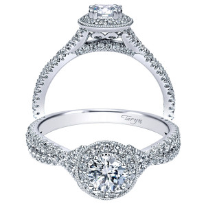 Taryn 14k White Gold Round Halo Engagement Ring TE911868R0W44JJ