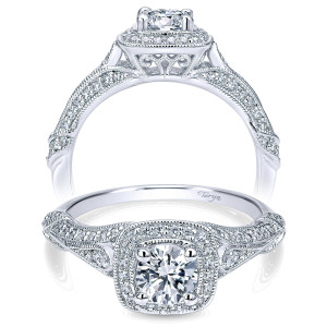 Taryn 14k White Gold Round Halo Engagement Ring TE911883R2W44JJ