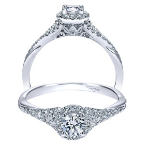 Taryn 14k White Gold Round Halo Engagement Ring TE911925R1W44JJ