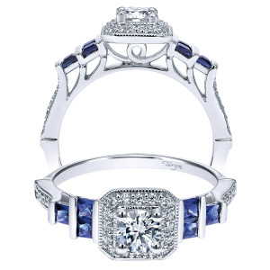 Taryn 14k White Gold Round Halo Engagement Ring TE911933R0W44SA