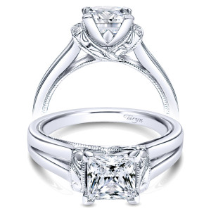 Taryn 14k White Gold Princess Cut Solitaire Engagement Ring TE9208W4JJJ