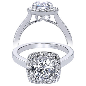 Taryn 14k White Gold Round Halo Engagement Ring TE9416W44JJ