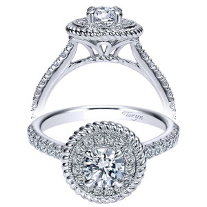 Taryn 14k White Gold Round Halo Engagement Ring TE98566W44JJ