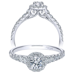 Taryn 14k White Gold Round Halo Engagement Ring TE98863W44JJ