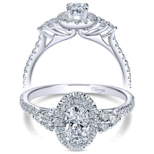 Taryn 14k White Gold Oval Halo Engagement Ring TE98995W44JJ