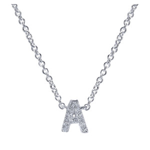 Gabriel Fashion 14 Karat Initial Initial Necklace NK4577A-W45JJ