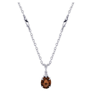 Gabriel Fashion Silver Roman Necklace NK2963SV5SQ