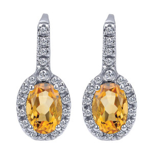 Gabriel Fashion 14 Karat Lusso Color Leverback Earrings EG9515W45CT