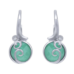 Gabriel Fashion Silver Caress Leverback Earrings EG12317SV5XG