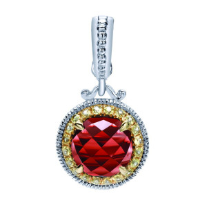 Gabriel Fashion Silver / 18 Karat Two-Tone Roman Charm Pendant PT9389M15MYJMC