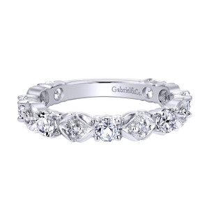 Gabriel Fashion 14 Karat Stackable Ladies' Ring LR4928W44WT