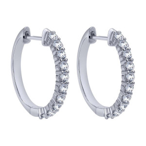 Gabriel Fashion 14 Karat Hoops Hoop Earrings EG12229W45JJ