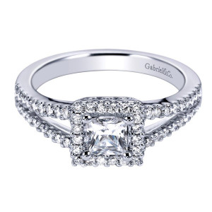 Gabriel 14 Karat Contemporary Engagement Ring ER6689W44JJ