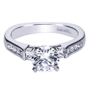 Gabriel 14 Karat Contemporary Engagement Ring ER3995W44JJ
