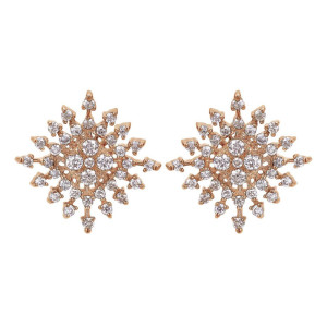 Gabriel Fashion 14 Karat Starburst Stud Earrings EG12188K45JJ