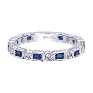 Gabriel Fashion 14 Karat Stackable Stackable Ladies' Ring LR4380W44SA