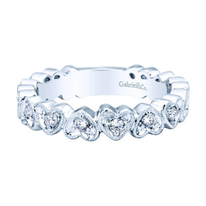 Gabriel Fashion 14 Karat Stackable Stackable Ladies' Ring LR4412W45JJ