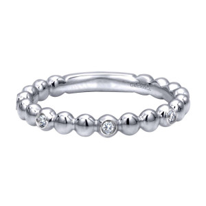 Gabriel Fashion 14 Karat Stackable Stackable Ladies' Ring LR4870W44JJ