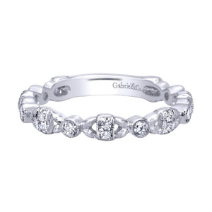 Gabriel Fashion 14 Karat Stackable Stackable Ladies' Ring LR4906W44JJ